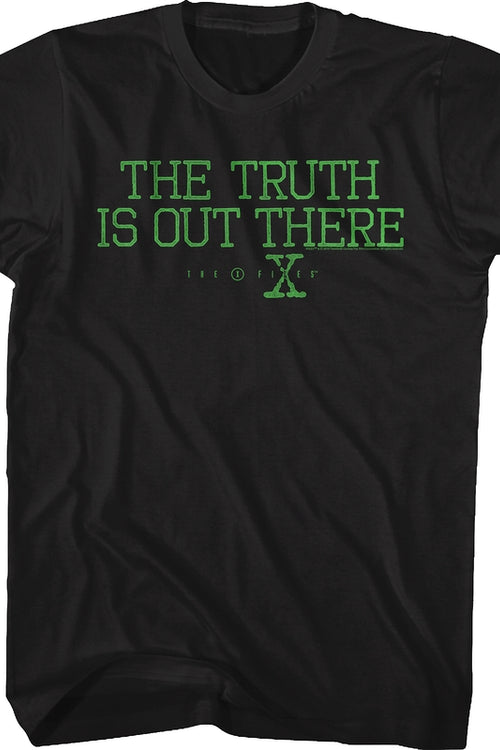 Black The Truth Is Out There X-Files T-Shirtmain product image