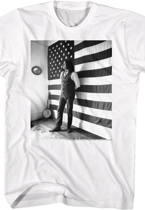 Black & White American Flag Jerry Garcia T-Shirt