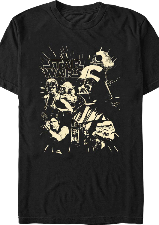 Black & White Collage Star Wars T-Shirt - main product image