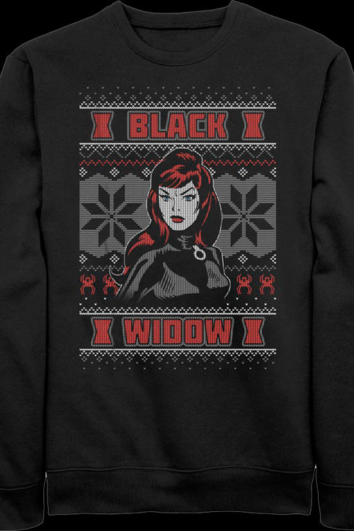 Black Widow Faux Ugly Christmas Sweater Marvel Comics Sweatshirtmain product image