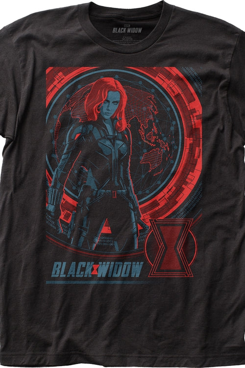 Black Widow Global Poster Marvel Comics T-Shirtmain product image
