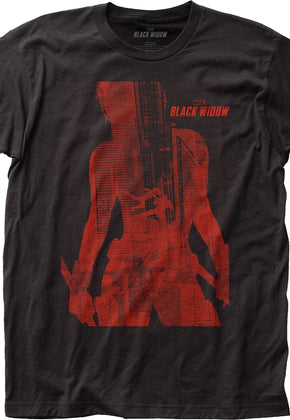 Black Widow Silhouette Marvel Comics T-Shirt