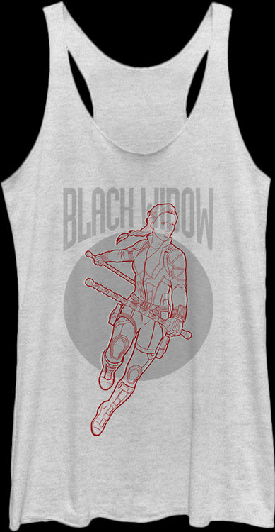 Ladies Black Widow Sketch Avengers Endgame Racerback Tank Topmain product image