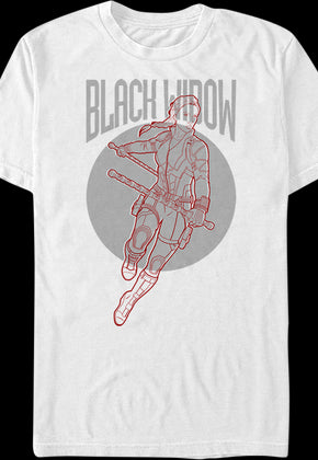 Black Widow Sketch Avengers Endgame T-Shirt