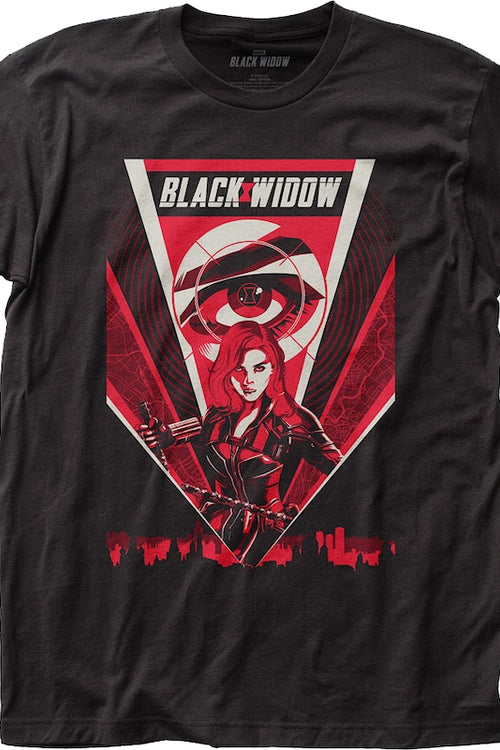 Black Widow Skyline Marvel Comics T-Shirtmain product image