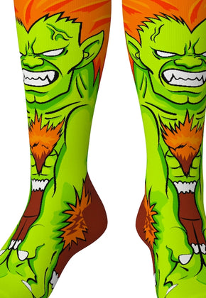 Super Blanka Mortal Kombat Socks