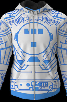 Blue Circuit Tron Costume Hoodie