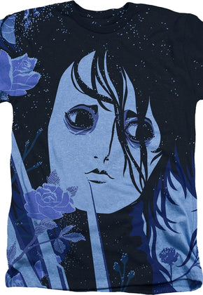 Blue Floral Edward Scissorhands T-Shirt