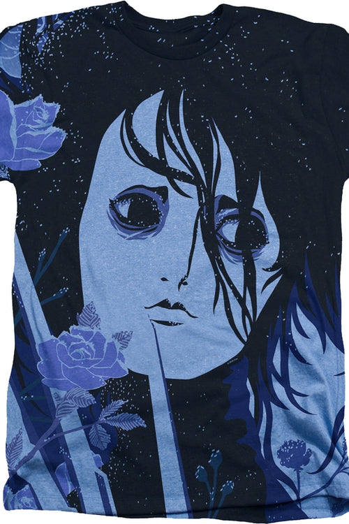 Blue Floral Edward Scissorhands T-Shirtmain product image