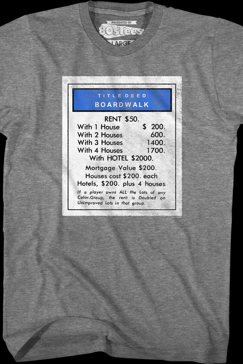 Boardwalk Monopoly T-Shirtmain product image