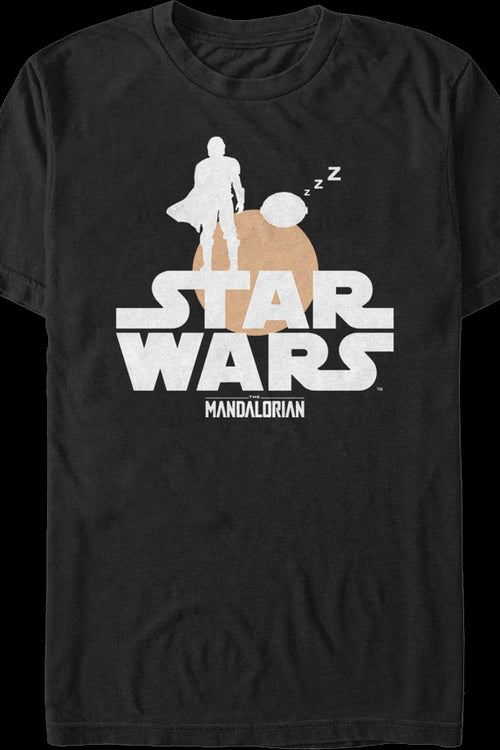 Bounty Hunter And Child Silhouettes Star Wars The Mandalorian T-Shirtmain product image