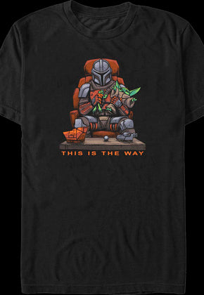 Bounty Hunter and Child The Way The Mandalorian Star Wars T-Shirt
