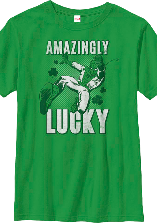 Boys Youth Amazingly Lucky Spider-Man Marvel Comics Shirt - main product image