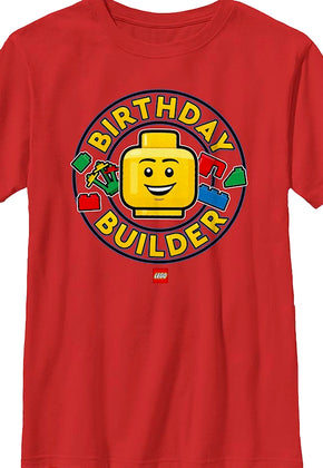 Boys Youth Birthday Builder Lego Shirt