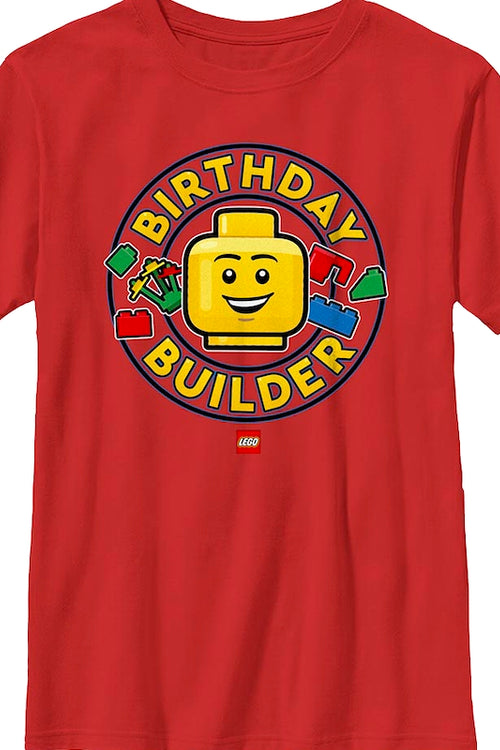 Boys Youth Birthday Builder Lego Shirt - Main Image