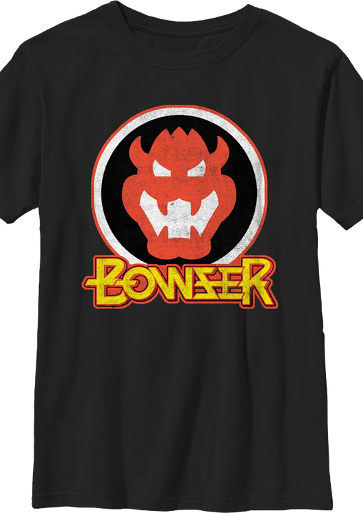 Boys Youth Bowser Logo Super Mario Bros. Nintendo Shirt - main product image