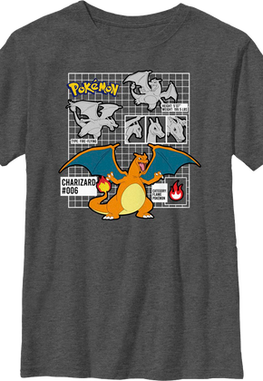 Boys Youth Charizard Pokemon Shirt