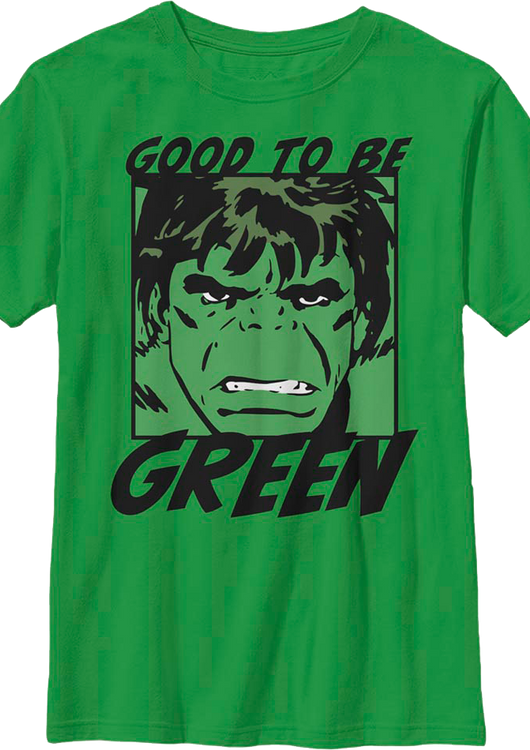 Boys Youth Good To Be Green Incredible Hulk Marvel Comics Shirt - main product image