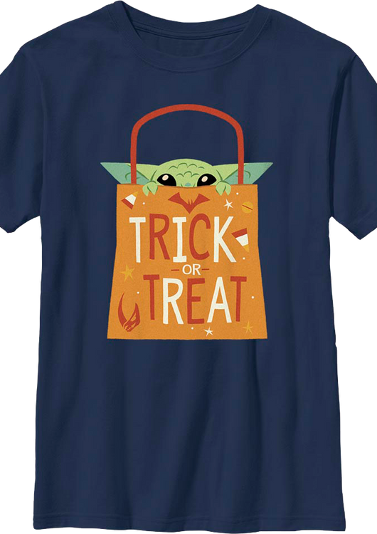 Boys Youth Grogu Trick Or Treat The Mandalorian Star Wars Shirt - main product image