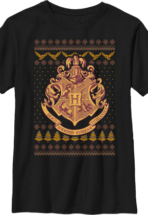 Boys Youth Hogwarts Faux Ugly Christmas Sweater Harry Potter Shirt