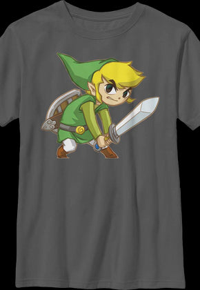 Boys Youth Link Legend of Zelda Nintendo Shirt