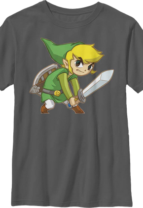 Boys Youth Link Legend of Zelda Nintendo Shirt