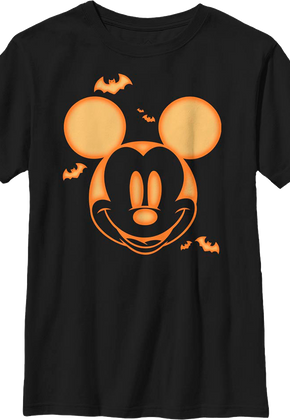 Boys Youth Mickey Mouse Jack-o'-Lantern Disney Shirt