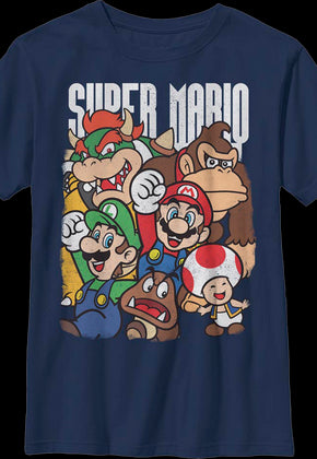 Boys Youth Stars of Super Mario Bros. Shirt