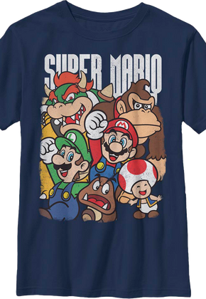 Boys Youth Stars of Super Mario Bros. Shirt