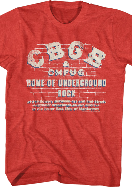 Brick Wall CBGB T-Shirt - main product image