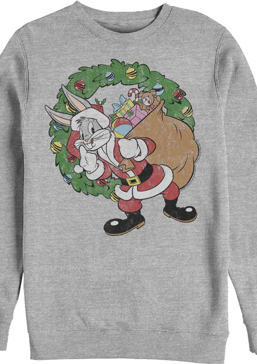 Bugs Bunny Santa Claus Looney Tunes Sweatshirt - main product image