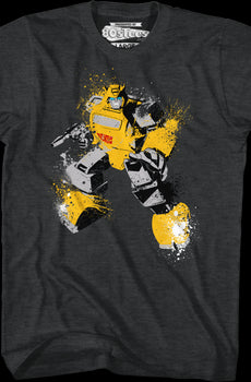 Bumblebee Paint Splatter Transformers T-Shirt
