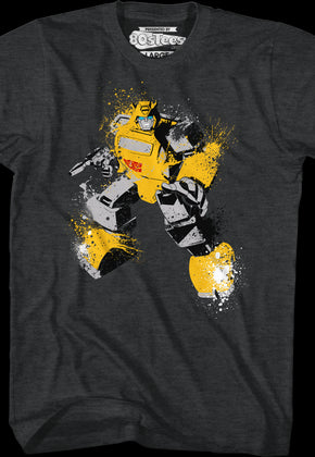 Bumblebee Paint Splatter Transformers T-Shirt