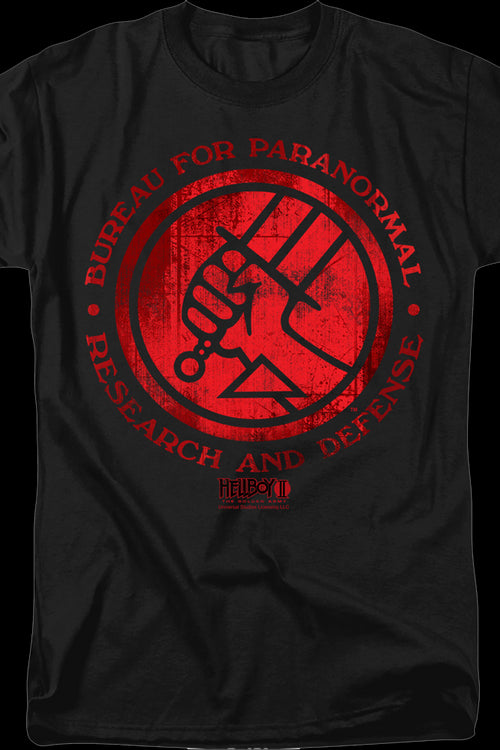 Bureau For Paranormal Research And Defense Logo Hellboy T-Shirtmain product image