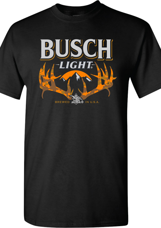 Camouflage Antlers Busch Light T-Shirt - main product image