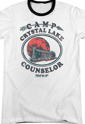 Camp Crystal Lake Counselor Friday the 13th Ringer Shirt