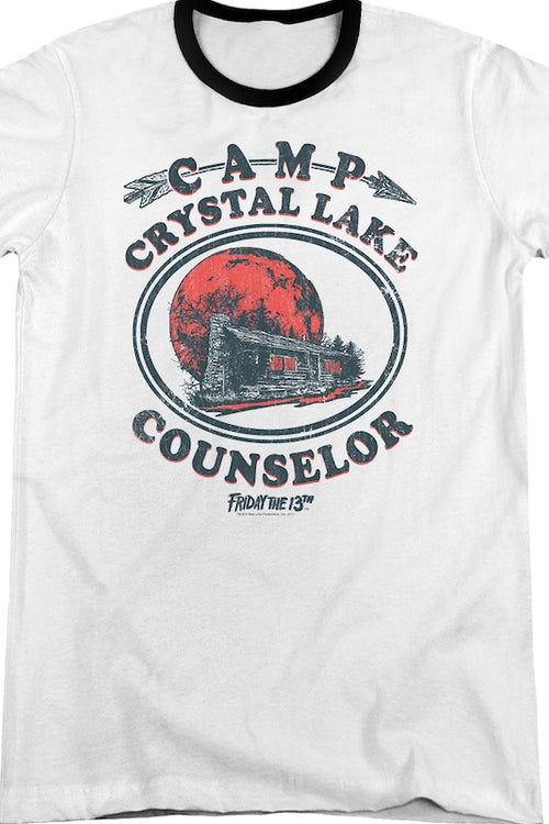 Camp Crystal Lake Counselor Friday the 13th Ringer Shirtmain product image