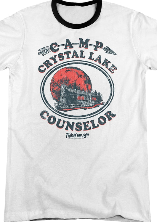 Camp Crystal Lake Counselor Friday the 13th Ringer Shirt - main product image