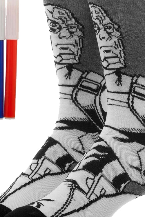 Captain America Color Yourself Marvel Comics Socksmain product image