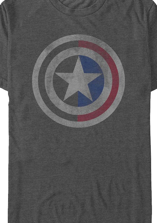 Captain America Half Shield Marvel Comics T-Shirt - main product image