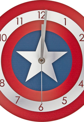 Captain America Shield Marvel Comics Wall Clock