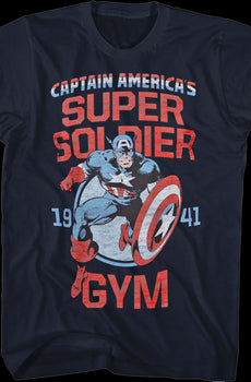Captain America's Super Soldier Gym Marvel Comics T-Shirt