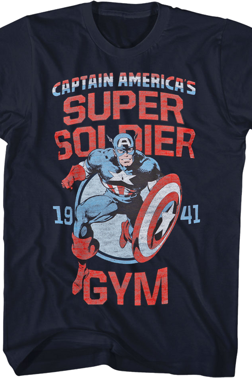 Captain America's Super Soldier Gym Marvel Comics T-Shirt