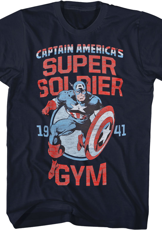 Captain America's Super Soldier Gym Marvel Comics T-Shirt - main product image