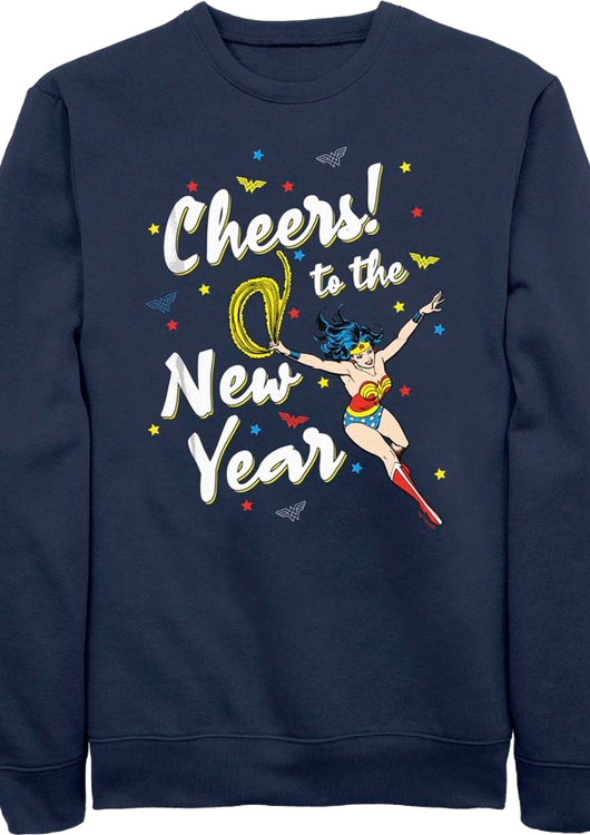 Cheers to the New Year Wonder Woman DC Comics Sweatshirt - main product image
