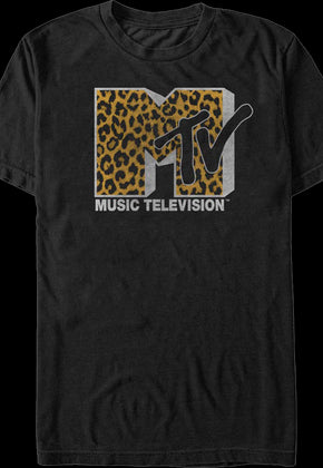 Cheetah Print Logo MTV Shirt