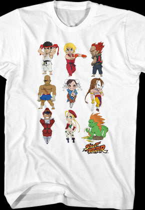 Chibi Action Poses Street Fighter T-Shirt