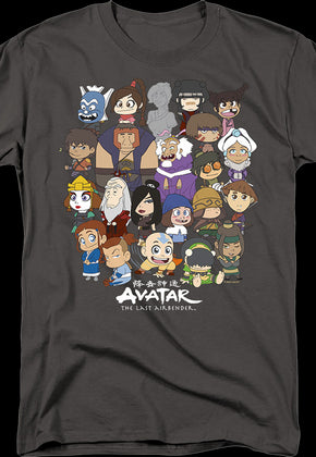 Chibi Group Photo Avatar The Last Airbender T-Shirt