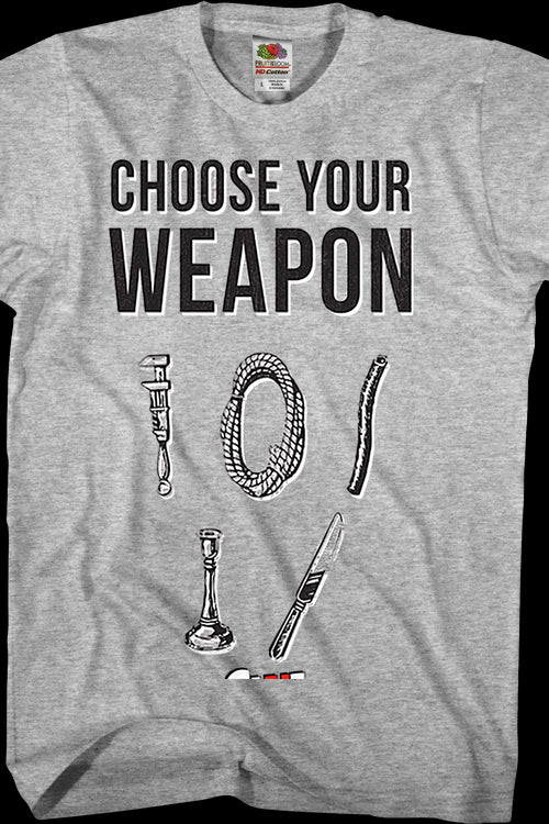 Choose Your Weapon Clue T-Shirtmain product image