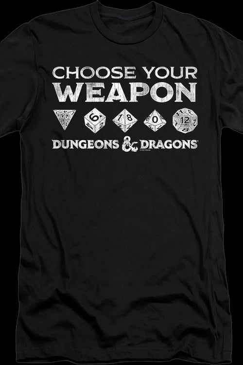 Choose Your Weapon Dungeons & Dragons T-Shirtmain product image